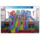 Funny Children Inflatable Amusement Park , Inflatable Bouncy Castle With Slide