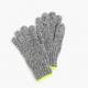 Boy ' S Knit Texting Gloves , Donegal Grey Cable Knit Gloves With Neon Cuff