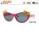 Cute Girl's Sunglasses, Plastic Frame with bow , Polycarbonate Lenses