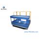 100 Lb Electric Stationary Lift Table 48x72 Pop-Up Ball Transfer Platform With Safety Rails