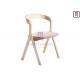 Unfoldable Miniforms Ash Wood Dining Chair D53cm Fabric Leather