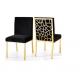 Leisure Golden Stainless Steel Velvet covered Dining Chair upholstered
