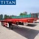 Tri axle 20ft 40ft container high bed flatbed logistics trailer