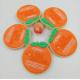 Custom Orange Shape Embossed Rubber Soft PVC Badges With Safety Pins For Alibaba 12th Birthday
