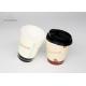 PLA Lined Custom Disposable Paper Cups With White / Black CPLA Lids