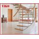 Floating Staircase VK36S Floating Stair Tempered GlassLED Light strip, Stringer: 5mm+5mm(Thickness), Dia 6mm Steel Cable