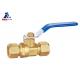 Threaded Connection Copper Ball Valve 1/2 Inch To 3/4  Inch  Steel Handle Brass Ball Valves