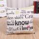 Home Decorative Throw Pillow Covers 18, Faux Linen Compass & You are My Sunshine Quote Cushion Cases for Bed and Couch