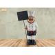 Decorative Fat Chef Statue Polyresin French Chef Figurine With Wooden Chalkboards