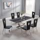 2m Length Luxury Marble Stainless Steel Square Dining Table OEM ODM