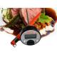 Abs Plastic Housing Round Outdoor Cooking Thermometer With Sheath Power Saving