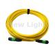 Yellow MPO MTP Cable APC < 0.3dB 3 Meters 12 Core / 24 Core MPO TO MPO Cable