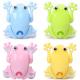 Colorful Frog Plastic Draining Rack , Silicone Plastic Toothbrush Holder