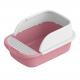 Cat Toilet Function Top Open Cat Litter Tray with Fence S 45cm*30cm*18cm Multi Colors