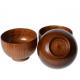 Natural wood cutlery stripe rice bowl Large bowl A grade jujube wood level wooden bowl wooded bowl