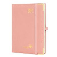 10.5''X 8.5'' Student Weekly Planner Custom Pink Vegan Leather Cover