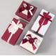 Rectangle Rigid Paper Boxes With Ribbon Bow Cosmetic Lipstick Packaging Box