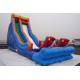 Single Lane Fish Decorated Blow Up Water Slide PVC Swimming Pool for Sale