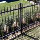 Building Material 6ft 8ft Metal Garden Picket Fence Black Galvanized