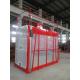 100m Single Cage Construction Hoist Elevator , Steel Galvanized Material