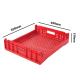 Professional Bread Crate For Bakery & Supermarket Use – Food Safe, Nestable, Washable, Red Plastic Box