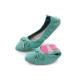 high quality pale green sheepskin shoes girl shoes maternity shoes brand foldable flat shoes pointed ballet shoes BS-16