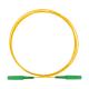 Shutter SC APC To SC APC Patch Cord Simplex Single Mode OS2 Yellow Fiber Optic Cable