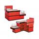 Classic Style Shop Checkout Counter Red Color Easy To Use 3 Years Warranty