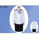 Long Sleeve Shirt Professional Office Uniforms With Single Breasted