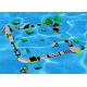 0.9mm PVC Floating Water Park , Sports Games Inflatable Amusement Park