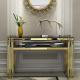OEM ODM Rectangular Thin Marble Entryway Table Glossy Finish