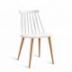 Durable Regal Plastic Chair Anti Slip With Wood Print Transfer Iron Legs