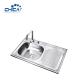 Light grey color rectangular Stainless Steel Kitchen Sink Single Bowl Kitchen Sink Topmount Kitchen Sink With Wing