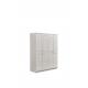 Removable Multipurpose White Wooden Wardrobe With Four Door Anti Deformation