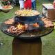 Europe Garden Kitchens Fire Pit Barbeque Corten Steel Outdoor Charcoal Bbq Grill