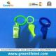 Customer OEM Green Blue Safety Wrist Whistle Coil Key Holder