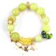 Handmade Gemstone Beaded Bracelet Lemon Jade Stone Bracelet Adjustable Peal Charms Bracelet For Party Daily Wearing