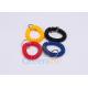Yellow Light Weight Plastic Wrist Coil Band Abrasion Resistant With Spilt Key Ring