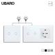 86 Type Dual Light Switch 157 Type Cross Switch Aad Socket Combination Glass Panel 2Gang 2Way Home Switches