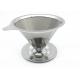 2 Cups 115 Silver 304 Stainless Steel Pour Over Coffee Cone Shape 115*102*83 Size