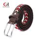 Wax Rope Braided Men'S Belt Perforation Free Breathable Casual Denim Belt