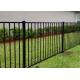 Residential Black Wrought Iron Fence Panels For Flat Top 1000mm - 2400mm Length