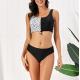 Tiered Layer Tie a Knot Front Top With Low waist Bikini swimsuit high cut