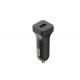 Black Single USB In Car Charger 5V 2.4A 12W High Speed 2400ma