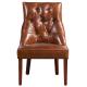 CE Retro leather armchair wooden frame