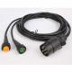 12v 7 Pin Trailer Extension Cord Straight Coil OEM Standard With ISO/TS1724