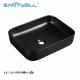 above counter basin Hot sales sanitary ware ceramic basin handmade matt black wash basin