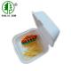 Unbleached biodegradable bagasse pulp takeaway food container