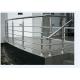 Curved Rod Stainless Steel Railing , Top Mount Stainless Steel Stair Banisters