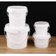 Stackable Food Grade Plastic Bucket With Lid And Handle White Recyclable -40°F To 180°F
